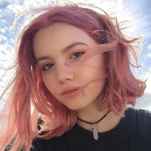 Tumblr Style Pale Pink Short Hair Colors