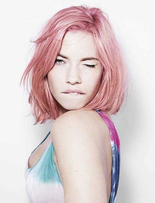 Pink Short Hairstyles for Women