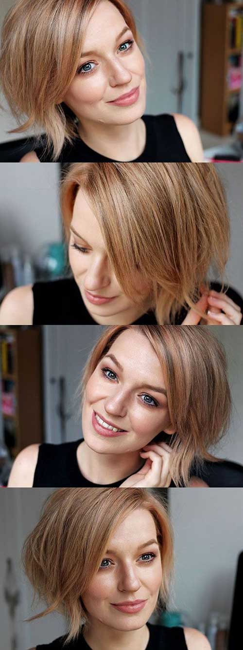 Cute Short Haircuts for Round Faces