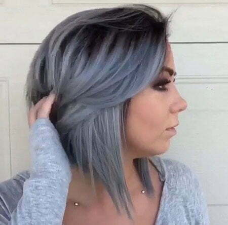 Hair Blue Ombre Silver