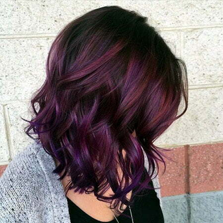 Purple Hair Color Highlights