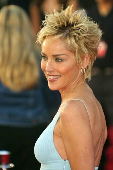 Sharon Stone with Short Hair