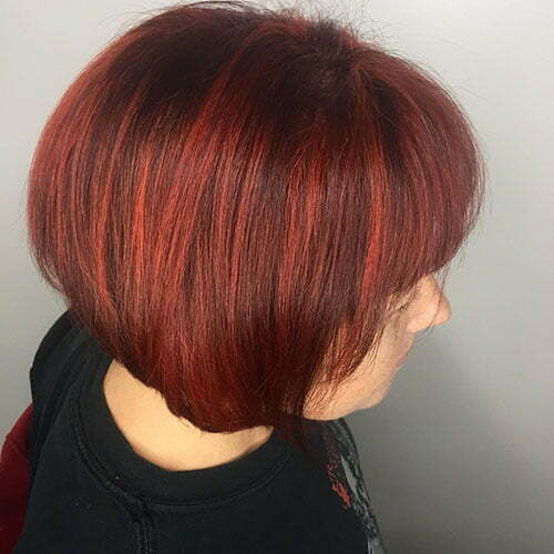 Red Hair with Bangs