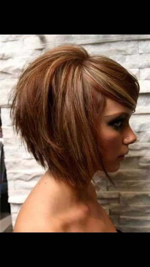 Layered Short Haircuts for Round Faces-10
