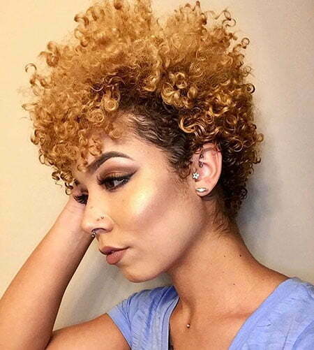 Natural Curly Afro, Natural Hair Color Styles