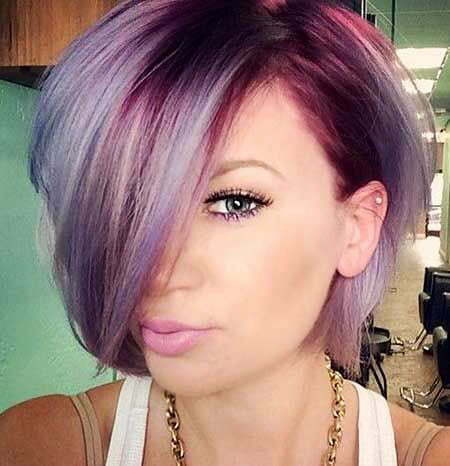 Blonde Hair Purple Roots, Hair Purple Short Color