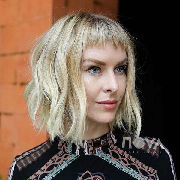 Blonde Short Hairstyles With Bangs 