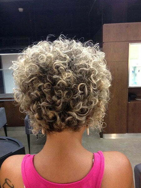 Short Curly Hair Back View