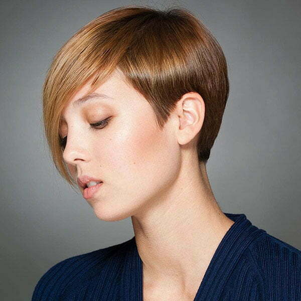 Short Pixie Cut With Long Side Bangs
