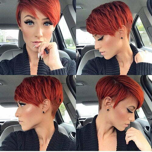 Pixie Cut With Side Swept Bangs