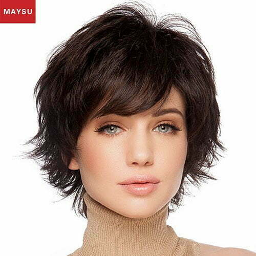 Short Hair With Side Swept Bangs