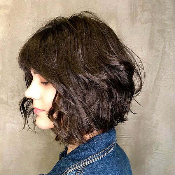 Short Hairstyles With Bangs For Thick Hair