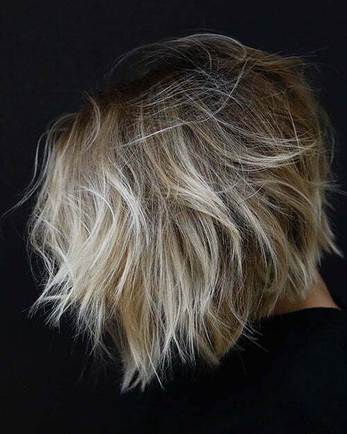 Ombre Short Hair Brown To Blonde