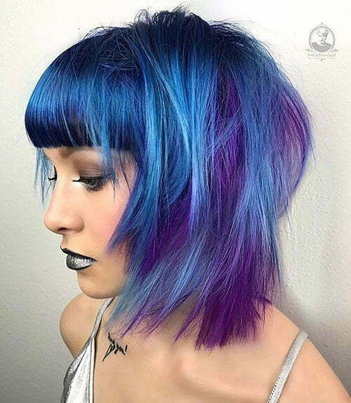 Purple And Blue Short Hair