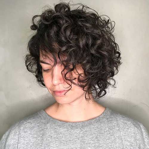 Curly Stacked Bob Hairstyles