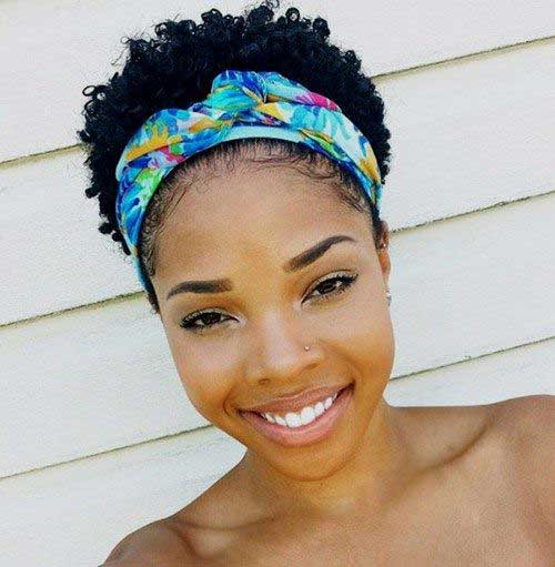 Short Natural Hair Styles for Black Women-17