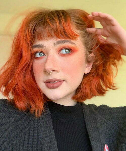 Hairstyles for Short Red Hair with Bangs-11