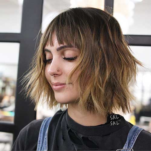 Short Layered Hairstyles With Bangs