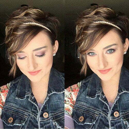 Cute Short Pixie Cuts for Round Faces-14