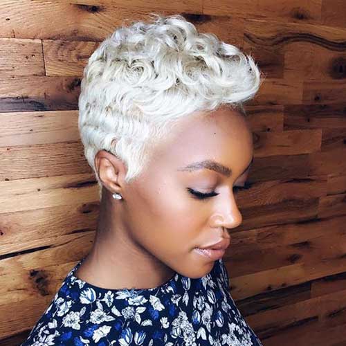 White Hair Short Haircuts for African American Women-7