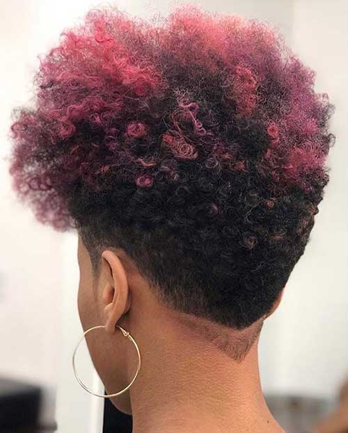 Different Colored Short Naturally Curly Haircuts-7