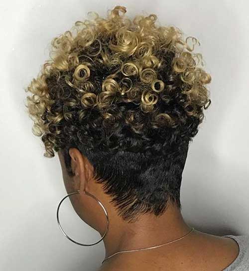 Short Haircuts for Women with Thick Curly Hair -7