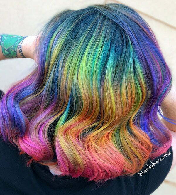Rainbow Hair Color For Short Hair