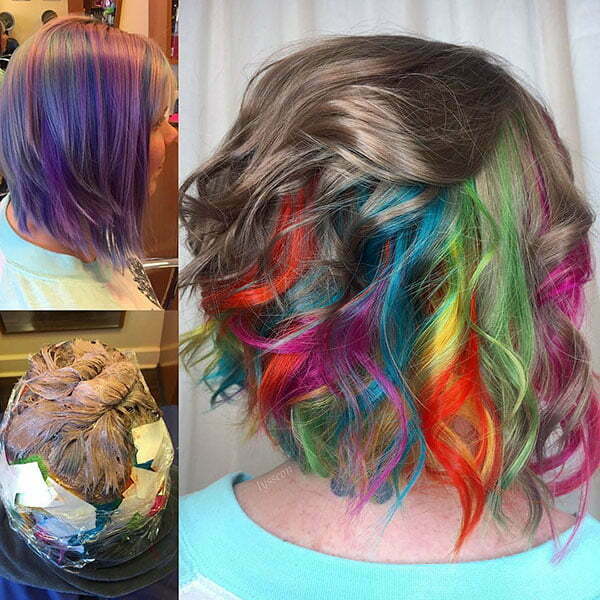 Rainbow Hair For Short Hair