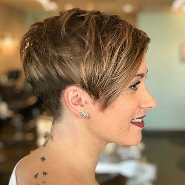 pixie cut with designs
