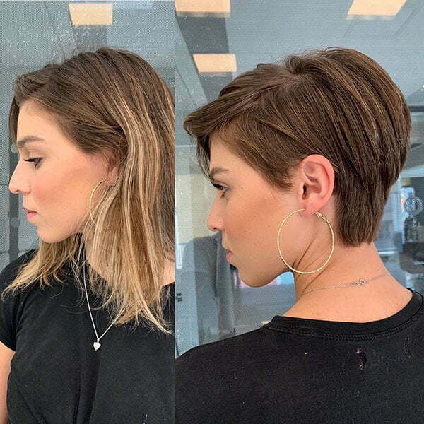 woman hair cut style