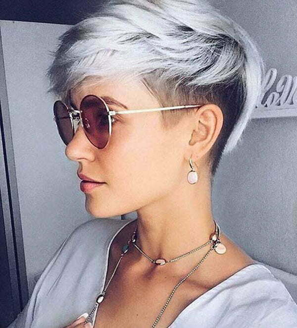 woman pixie hair cut
