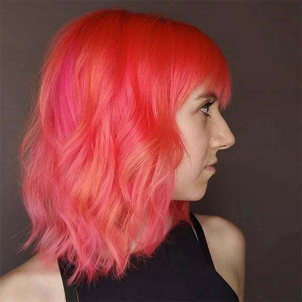 beautiful pink hairstyles