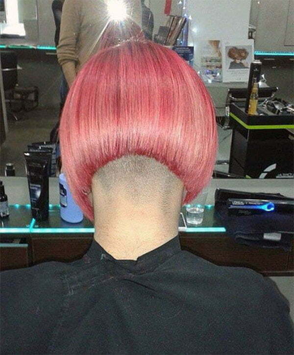 beautiful pink short hair