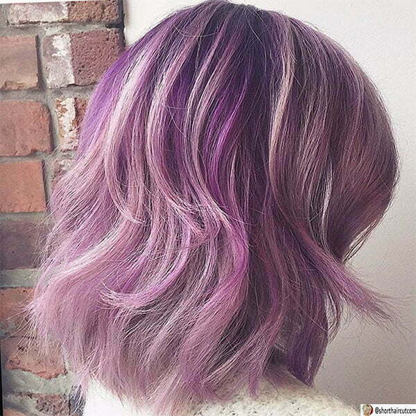 beautiful women with purple hair