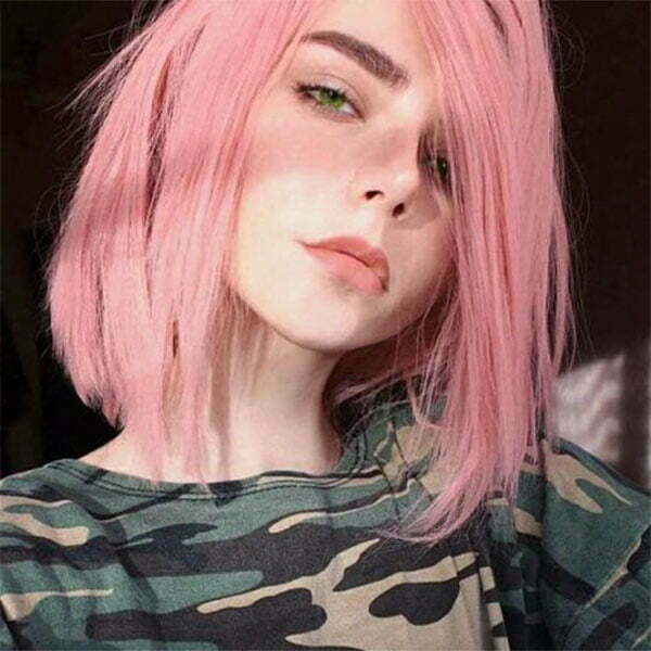 best short pink hair