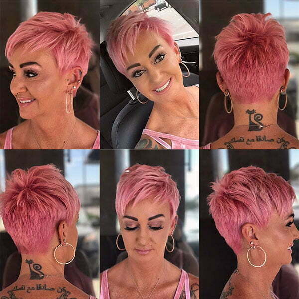 best short pink hair