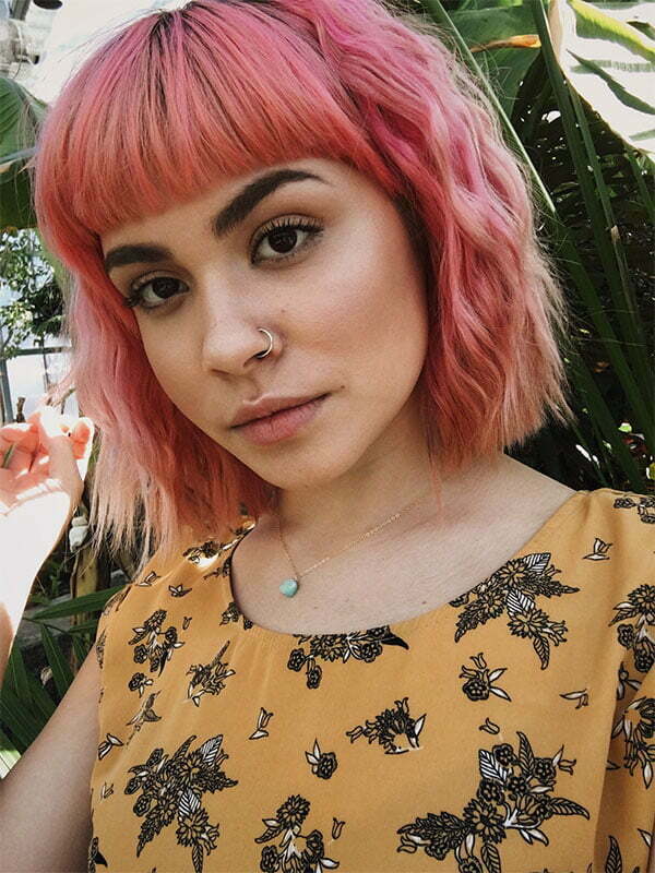 best short pink haircuts