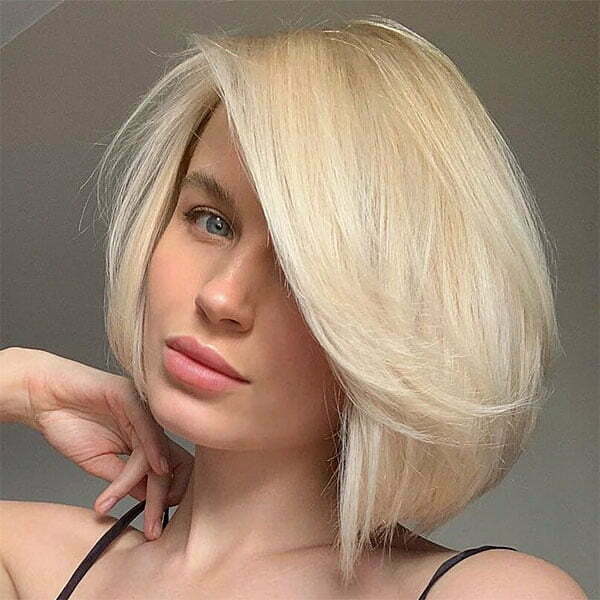 blonde cut hair