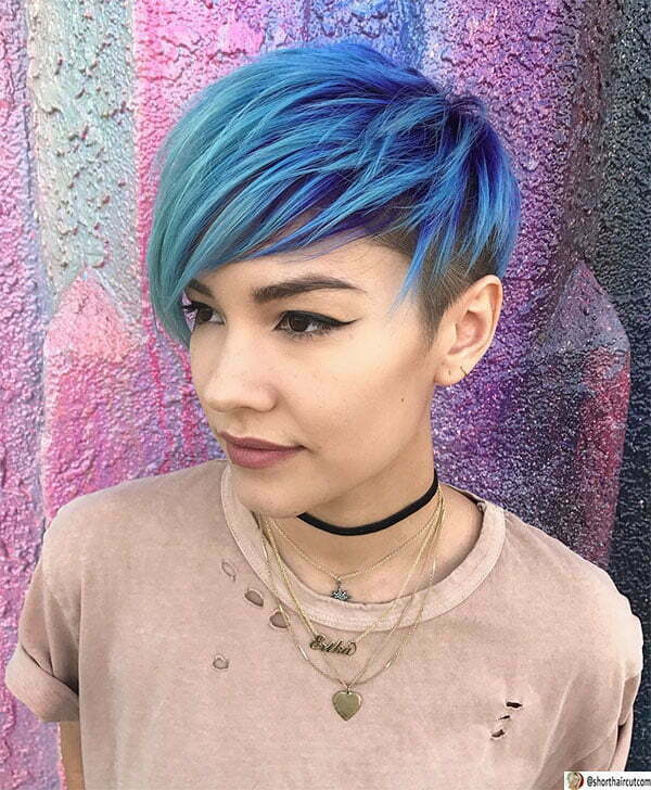 blue cut hairstyle