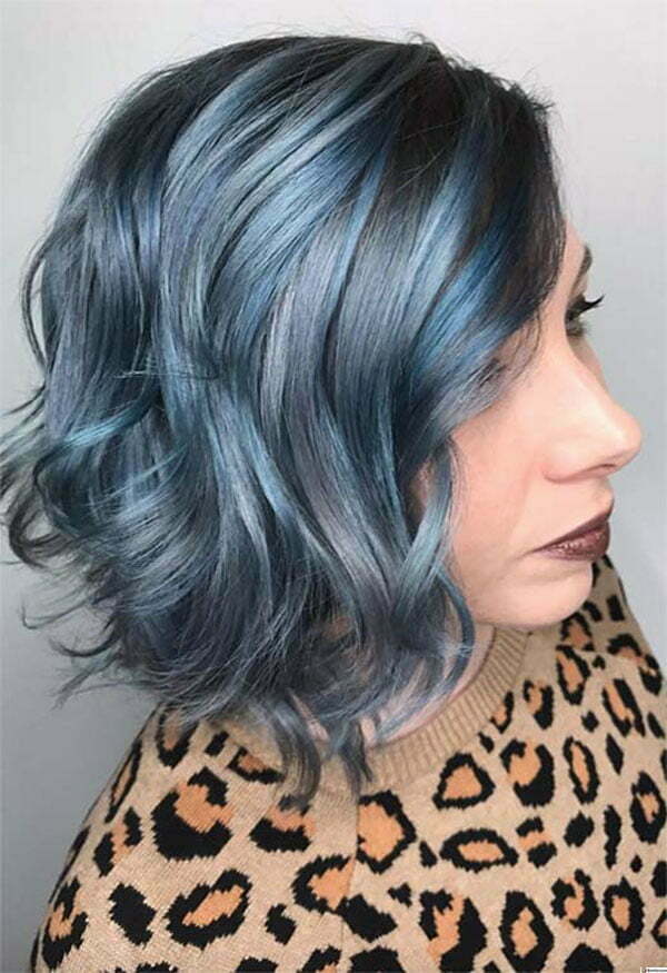 blue hair lady