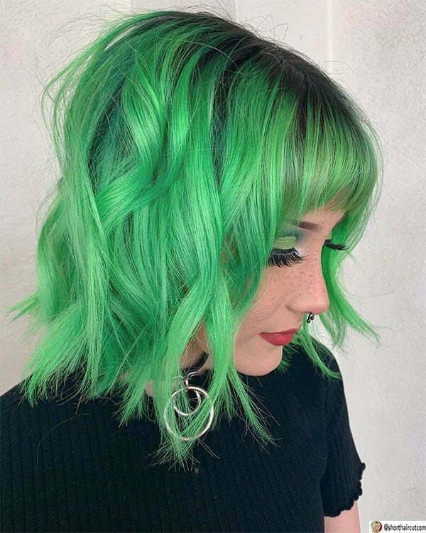 green hair color for women
