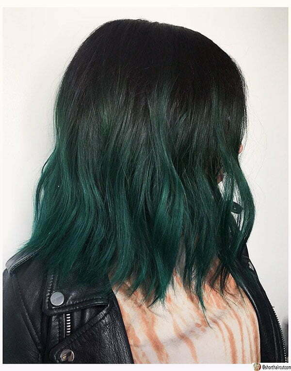 green hair on short hair