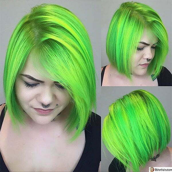 green hair woman