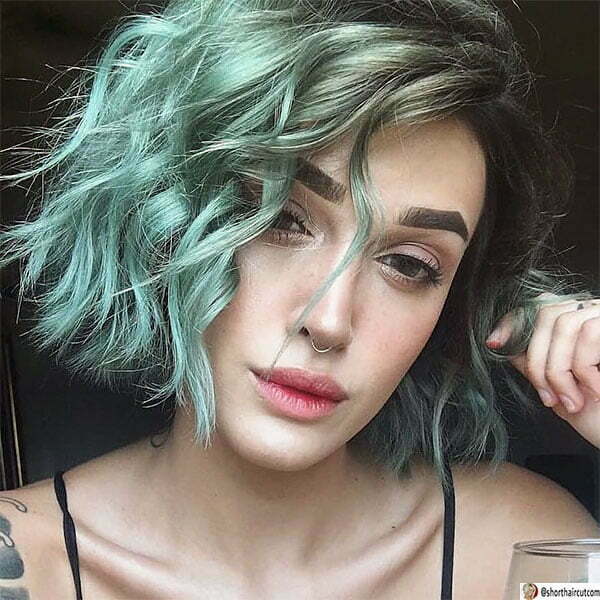 hair color ideas for short green hair