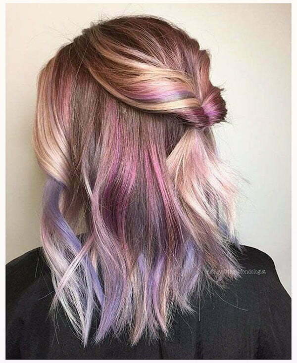 hair color ideas for short pink hair