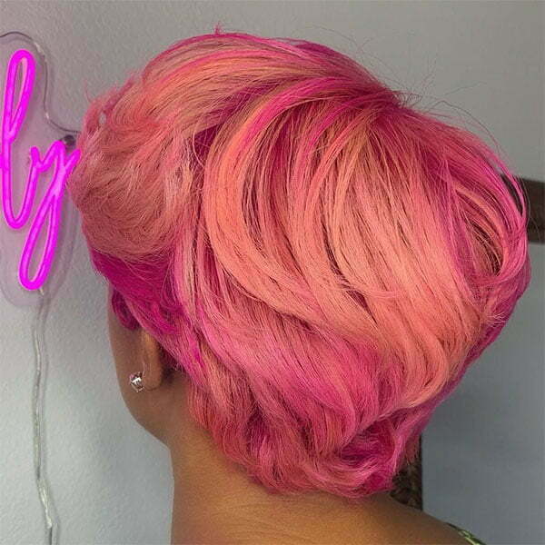 hair pink short