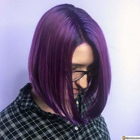 hair with purple