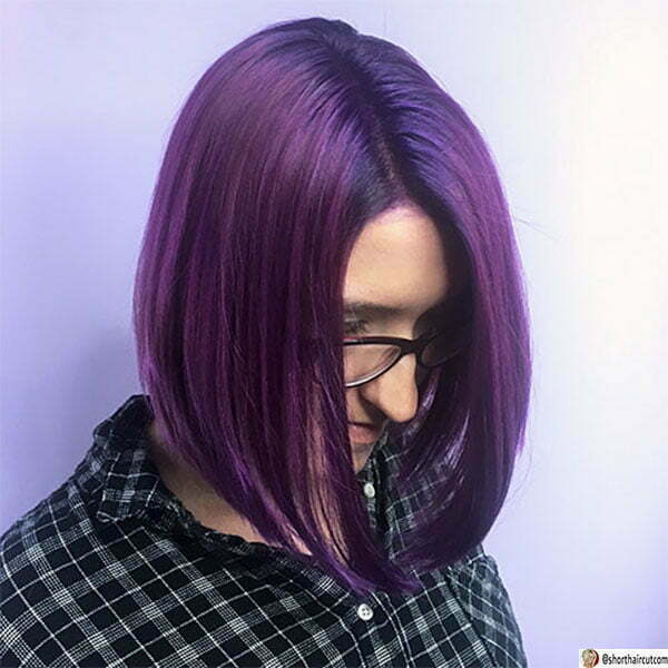 20 Breathtaking Images of Short Purple Haircuts