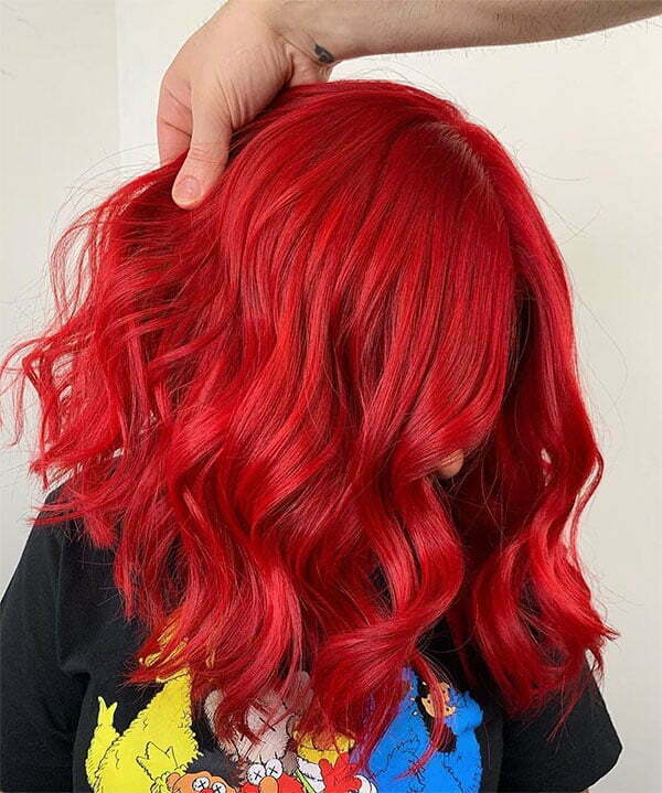 hair with red