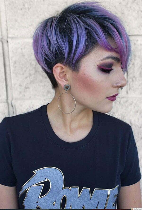 hairstyle purple